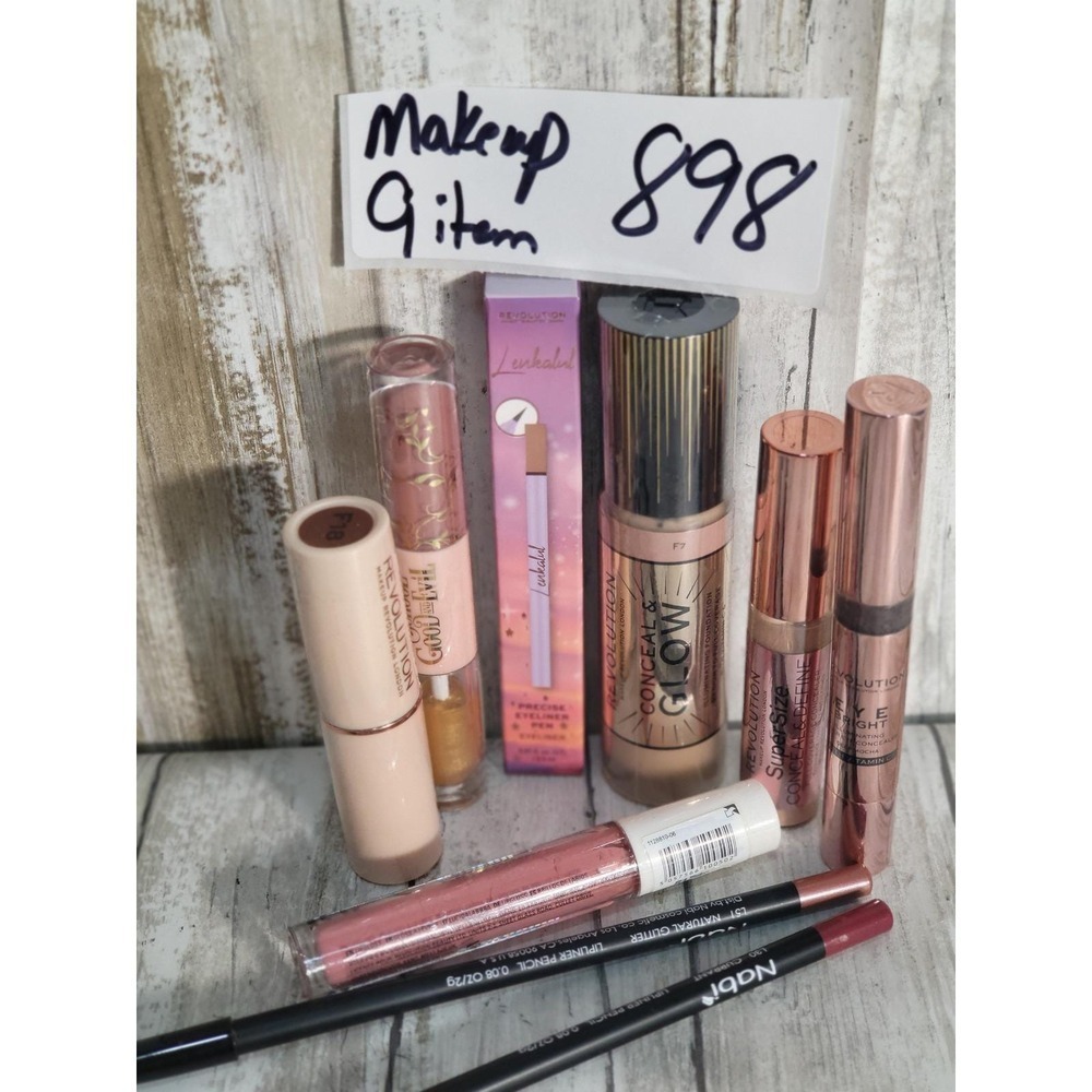 Revolution Makeup Lot 9 Items Foundation Concealer Lip Gloss Eyeliner Pencil Set - Picture 6 of 6